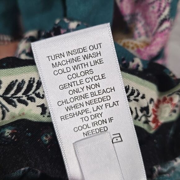 Maurices Teal Floral Flutter Sleeve V Neck Mini Dress Work School Casual Pockets - Picture 9 of 11